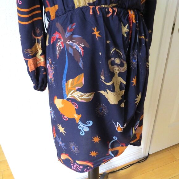 America & Beyond Dark Night Celestial Print Dress Medium NWOT - Picture 6 of 13